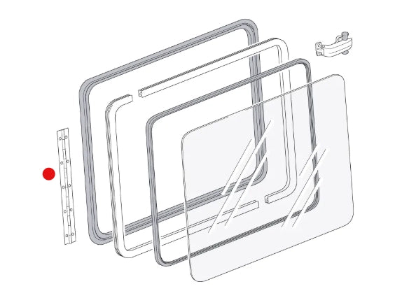 stainless steel pop out window hinge for vw t1 1955 1967 25 2942