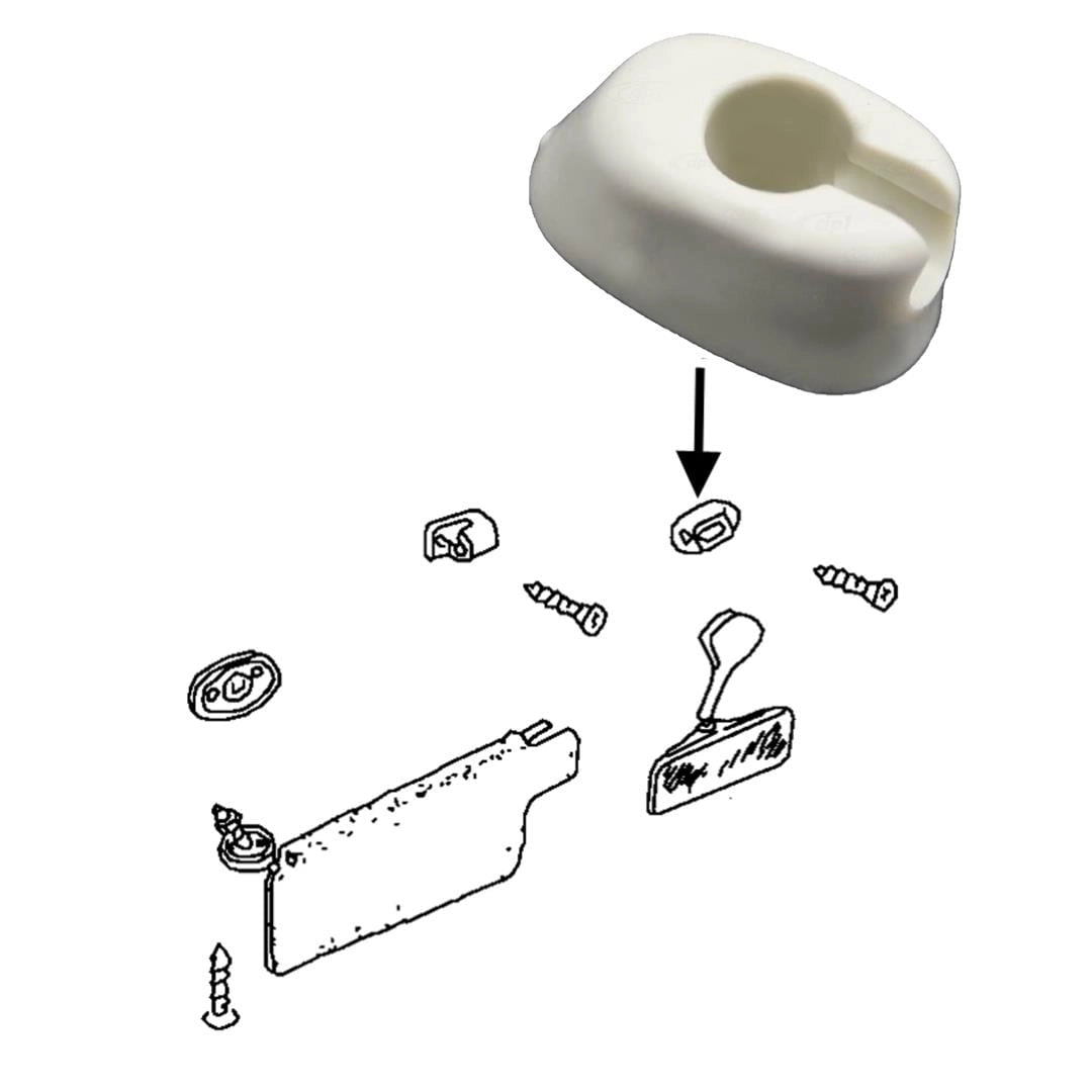 sun visor clip cream universal left right for vw beetle 1200 1300 and t2 4 4940