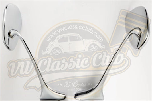 swan neck chrome side mirror set for vw beetle 1100 1300 1955 1971 25 2923