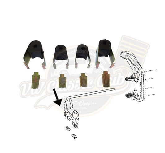 sway bar bushing and clamp kit for beetle and karmann ghia 65 6674