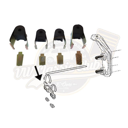 sway bar bushing and clamp kit for vw beetle 1966 1971 65 6518