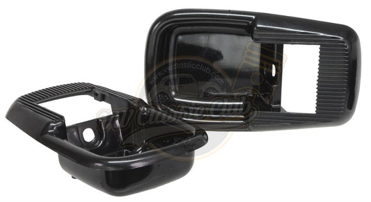 t2 inner door handle escutcheon plate black vw t2 transporter 1969 1973 4 4281