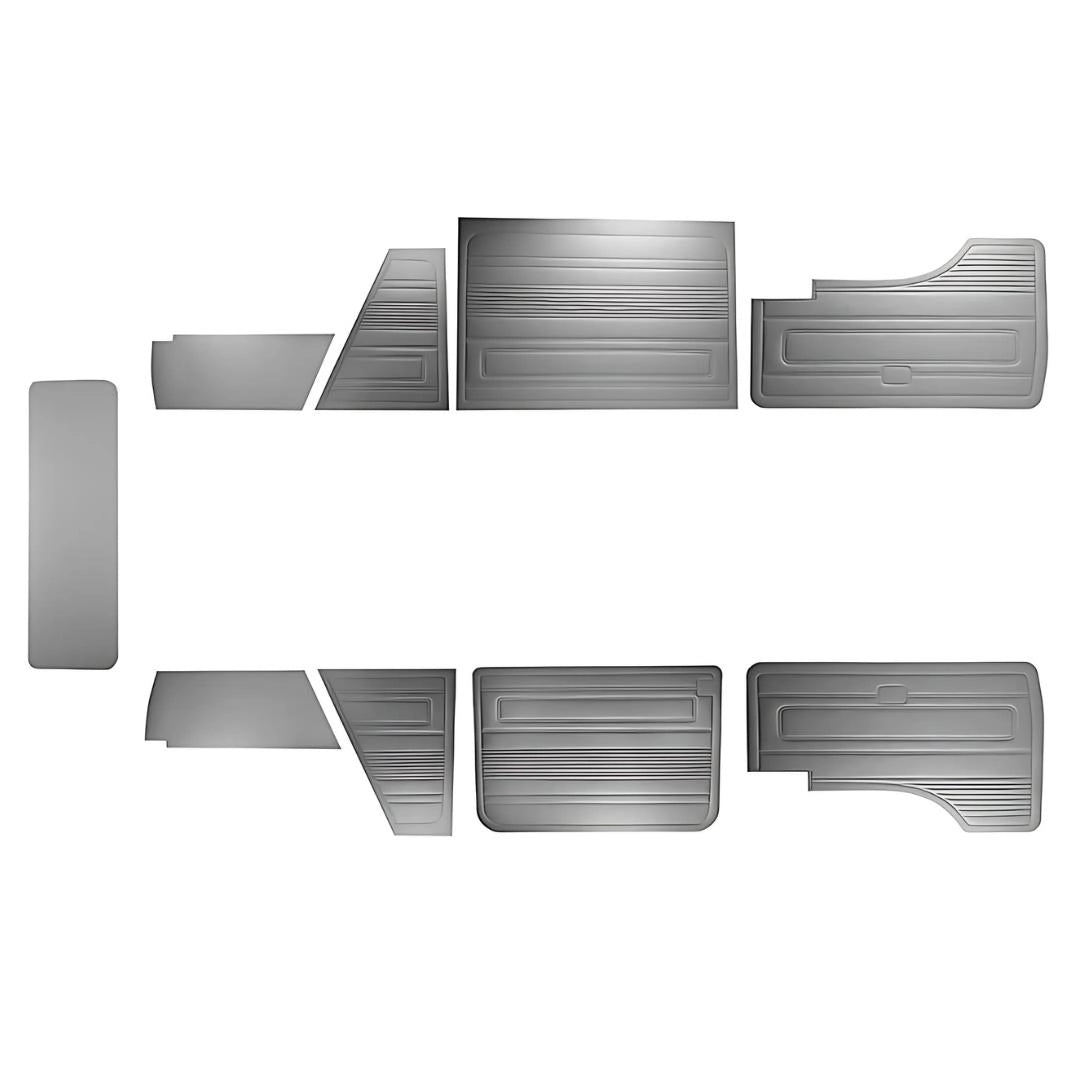 t3 door panel set 9 piece gray 1980 1989 4 4705