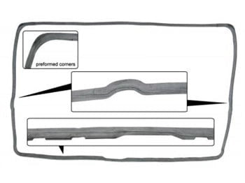 tailgate weatherstrip seal for vw t2 transporter 1972 1979 5 5005 q 2048