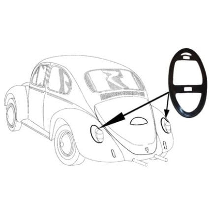 taillight base seal for vw beetle 1100 1200 1961 1967 3 3513