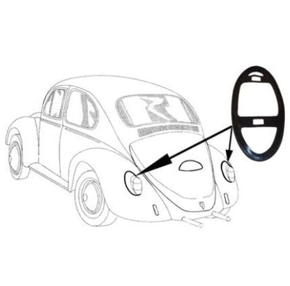 taillight base seal for vw beetle 1100 1200 1961 1967 3 3513