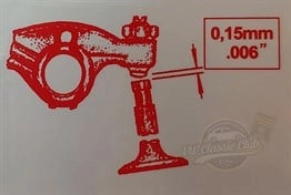 valve clearance adjustment sticker for classic vw beetle t1 and t2 transporter 2