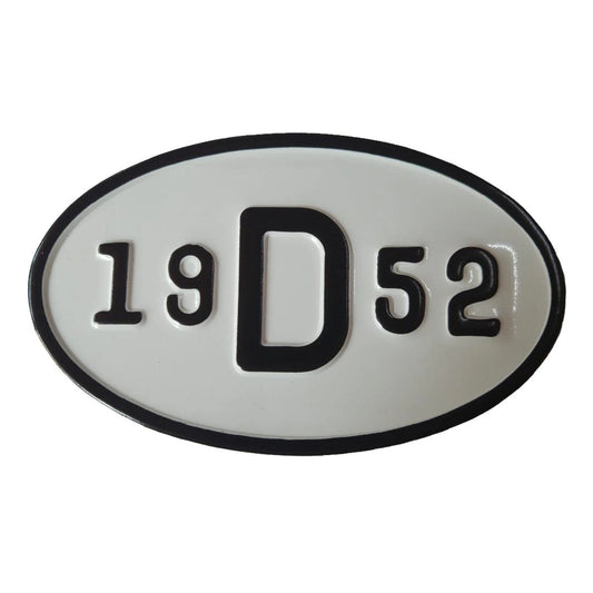 vintage 1952 metal decorative license plate 19d52 classic vw accessory 3 3309