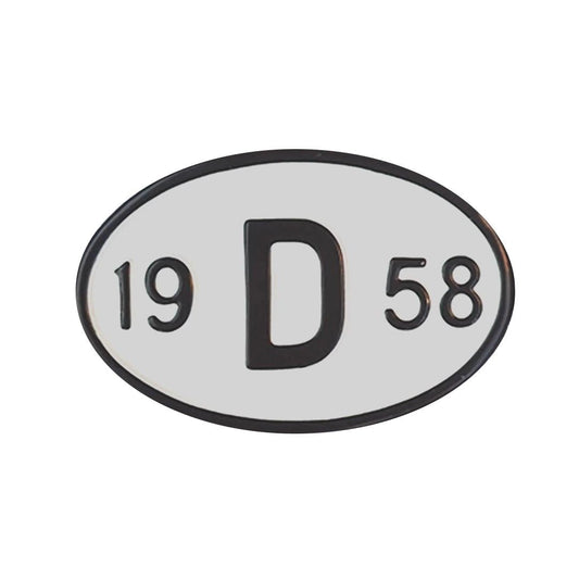 vintage 1958 metal decorative era plate for classic volkswagen 25 3046