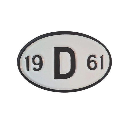 vintage 1961 metal year license plate for vw beetle and karmann ghia 25 3030