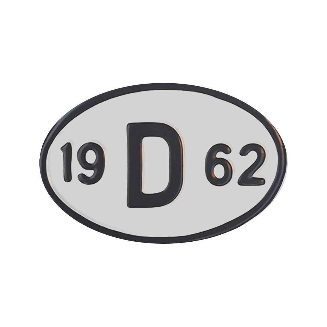 vintage 1962 year license plate emblem for vw beetle and karmann ghia 25 3031