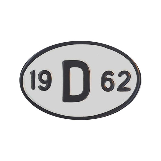 vintage 1962 year license plate emblem for vw beetle and karmann ghia 25 3031