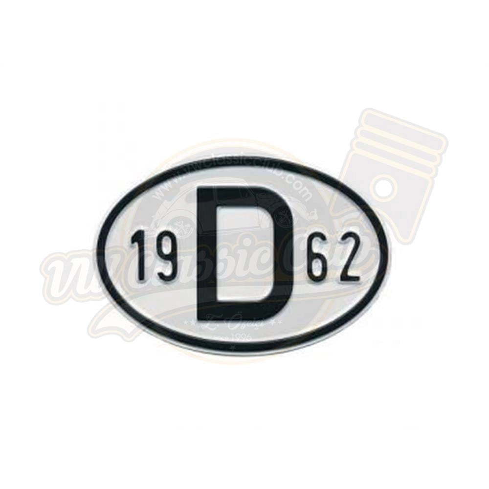 vintage 1962 year license plate emblem for vw beetle and karmann ghia 25 3031