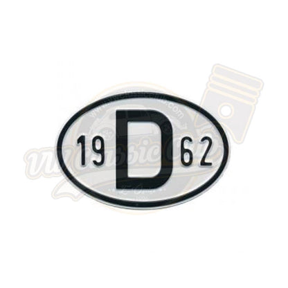vintage 1962 year license plate emblem for vw beetle and karmann ghia 25 3031