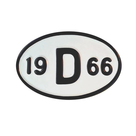 vintage 1966 german year license plate retro vw decorative metal badge 25 3035