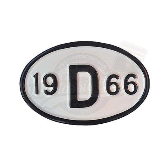 vintage 1966 german year license plate retro vw decorative metal badge 25 3035