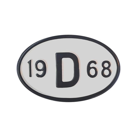 vintage 1968 embossed metal license plate decorative sign for classic vw 25 3037