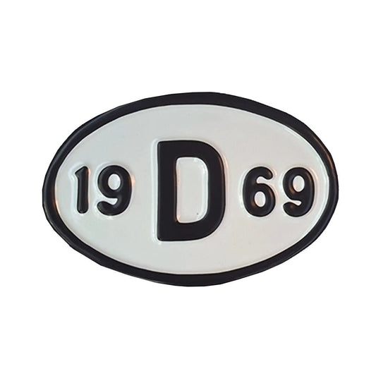 vintage 1969 era decorative metal license plate vw classic accessories 25 3038