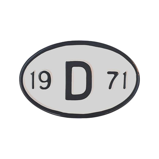 vintage 1971 decorative metal license plate 19d71 for classic vws 25 3040