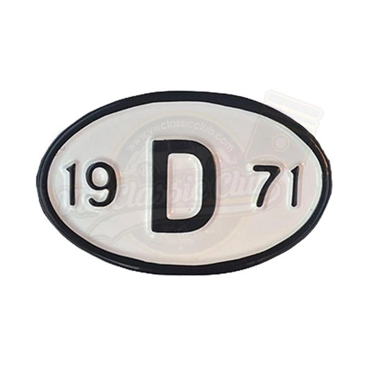 vintage 1971 decorative metal license plate 19d71 for classic vws 25 3040