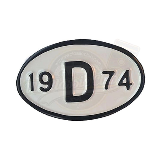 vintage 1974 german style metal decorative license plate for classic vw 25 3043