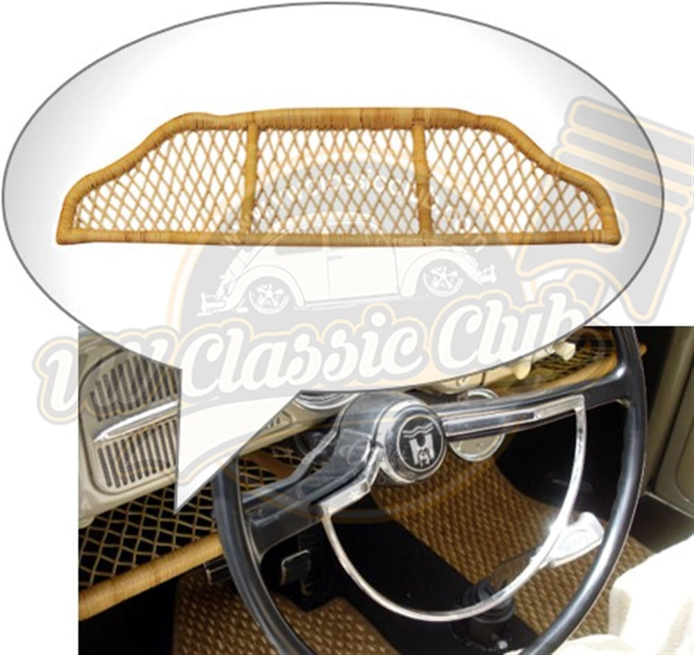 vintage bamboo under dash parcel tray for vw beetle 1100 1200 1300 4 4413