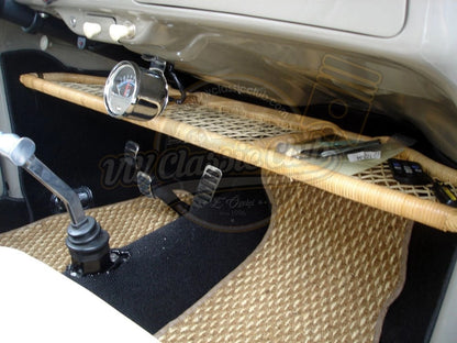 vintage bamboo under dash parcel tray for vw beetle 1100 1200 1300 4 4413