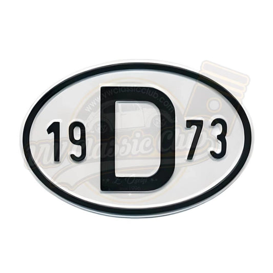vintage style 1973 metal decorative license plate for classic vw 25 3042