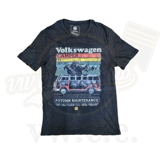 volkswagen licensed black t1 camper van t shirt 42 1003