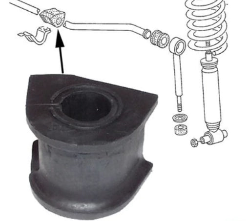 volkswagen t3 anti roll bar mounting bushing 21mm 3 3601