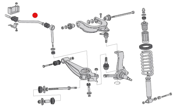 volkswagen t3 anti roll bar mounting bushing 21mm 3 3601