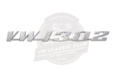 vw 1302 stainless steel lettering emblem 113853687f 2 2140