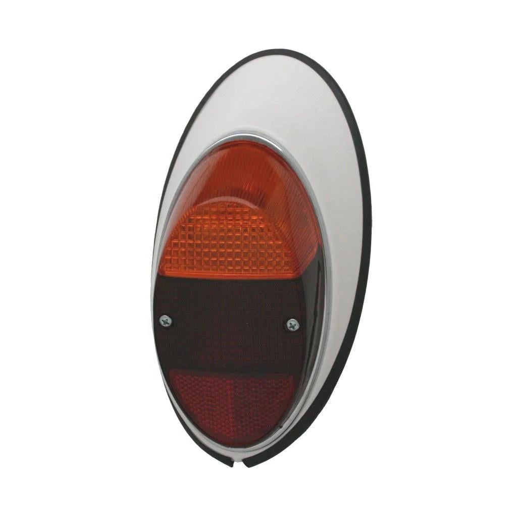 vw beetle 1200 left taillight lens yellow red 1961 1967 3 3077