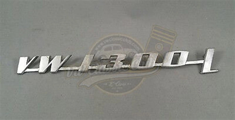 vw beetle 1300 l stainless steel rear decklid emblem 1968 1971 2 2016