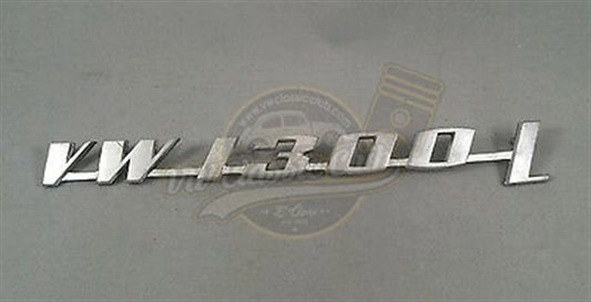 vw beetle 1300 l stainless steel rear decklid emblem 1968 1971 2 2016