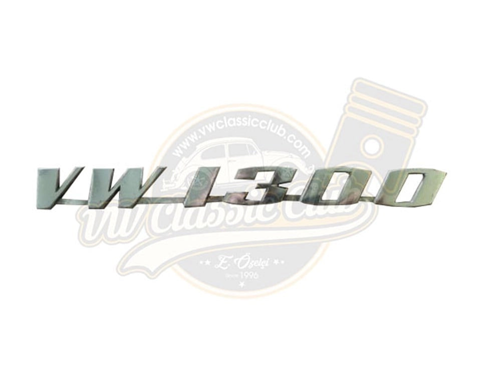 vw beetle 1300 stainless steel script emblem 1967 1971 2 2027