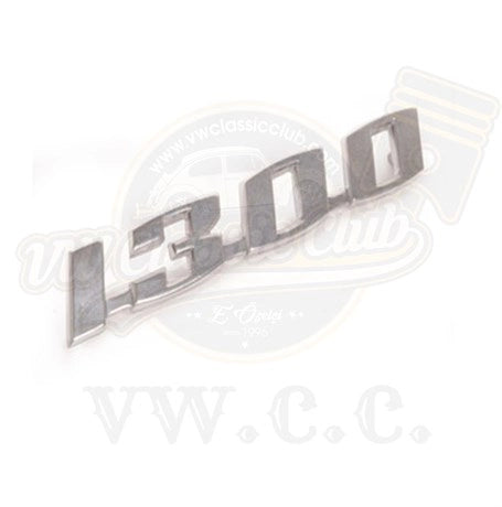 vw beetle 1300 trunk lid emblem chrome badge 2 2079