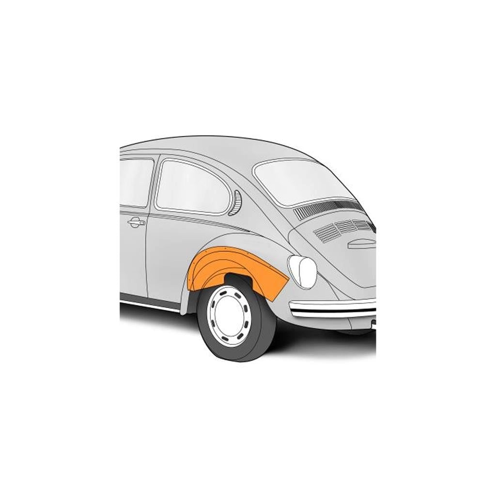 vw beetle left rear inner fender arch repair panel 1953 1979 5 5054