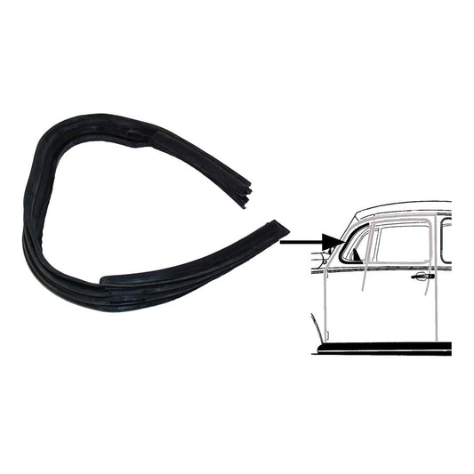 vw beetle quarter light window seal left 1965 1979 55 5685