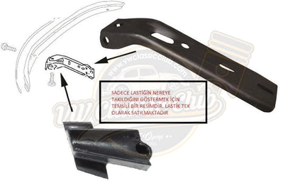 vw beetle rear bumper bracket seal left 1200 1303 1975 1979 25 2757 s 7141