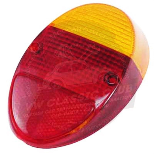vw beetle rear tail light lens red amber 1200 1962 1967 3 3153