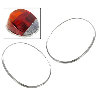 vw beetle tail light chrome trim ring 1200 1303 1972 1979 3 3328 e