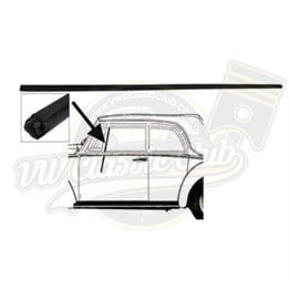 vw cabrio quarter window inner post seal 1964 1981 25 3200