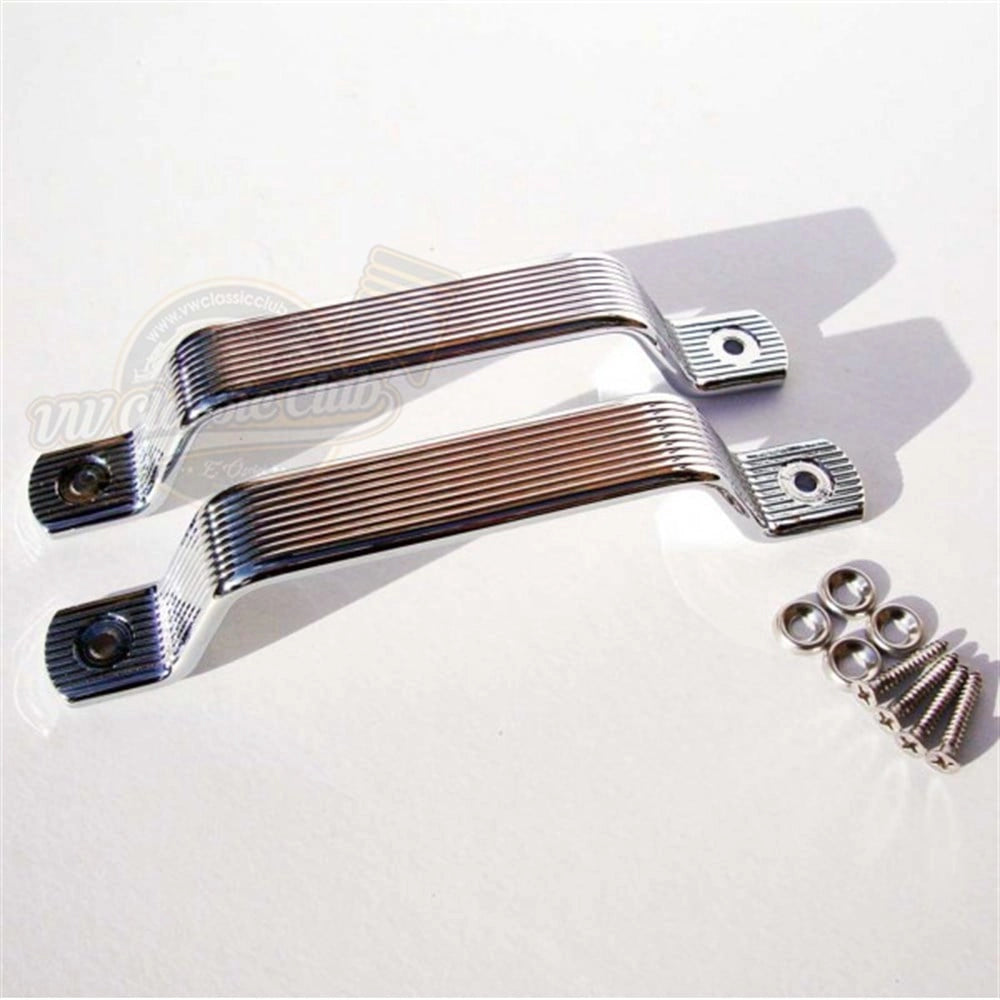vw t1 transporter door handle grip set polished aluminum 1950 1967 55 5606 s 741
