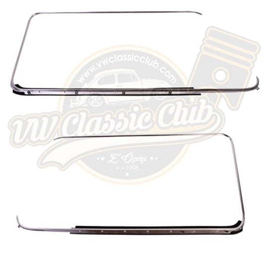 vw t2 chrome window frame trim set right left 1968 1979 25 2522
