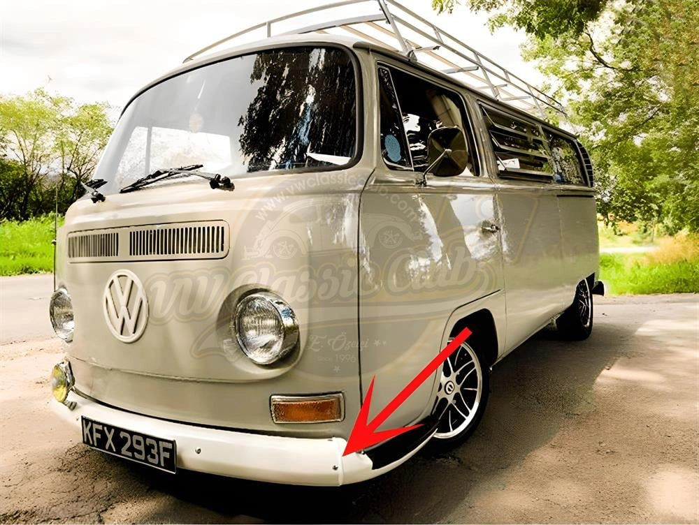 vw t2 front bumper rubber seal pair 1968 1972 25 2769