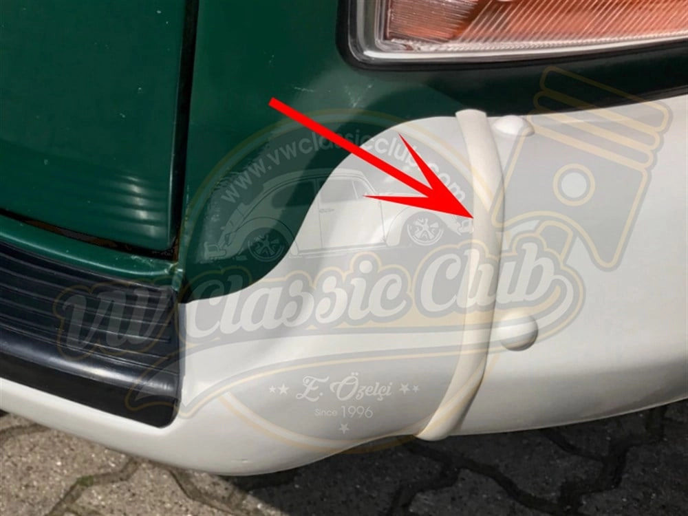 vw t2 front bumper rubber seal pair 1968 1972 25 2769