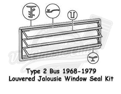 vw t2 jalousie window rubber repair kit 1968 1979 55 5695 s 7055