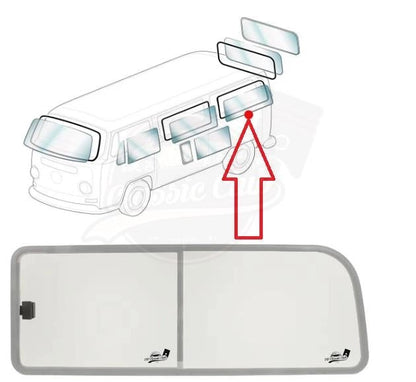 vw t2 left sliding window grey 1968 1979 25 2549
