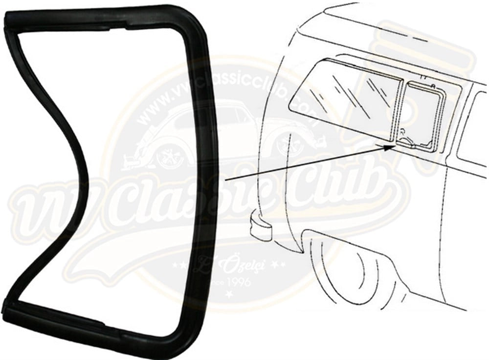 vw t2 rear quarter window seal 1968 1979 25 3080
